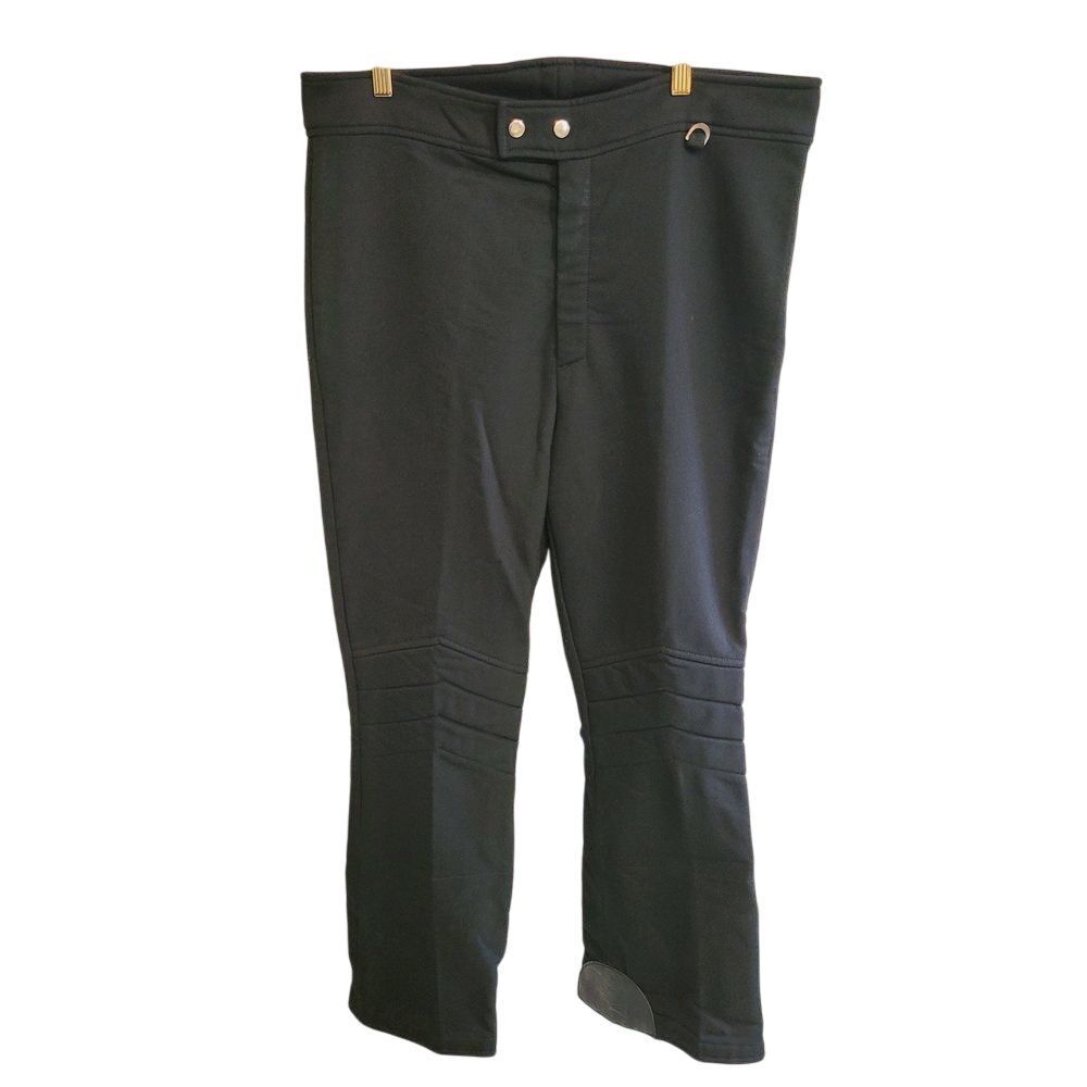 VINTAGE Schoeller Summit SkiWear Snow Pants Mens 36 Short Black Stretch 80s Wool